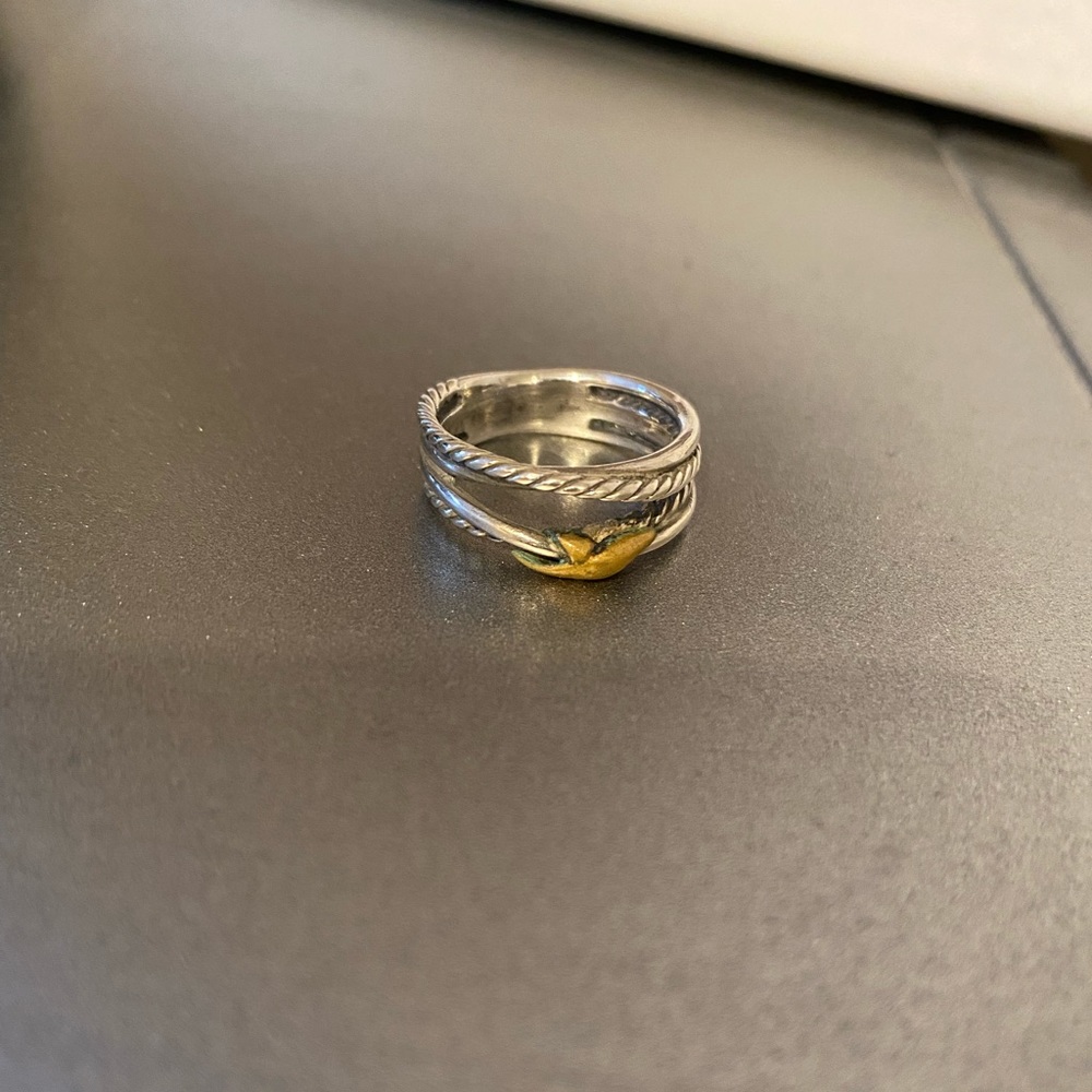David Yurman - X Crossover Ring with 18K Gold